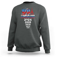 USA American Flag Basketball Sweatshirt 5 Years In A Row Champions 2024 - Wonder Print Shop