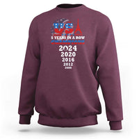 USA American Flag Basketball Sweatshirt 5 Years In A Row Champions 2024 - Wonder Print Shop