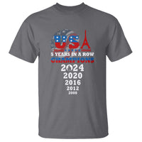 USA American Flag Basketball T Shirt 5 Years In A Row Champions 2024 - Wonder Print Shop