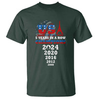 USA American Flag Basketball T Shirt 5 Years In A Row Champions 2024 - Wonder Print Shop
