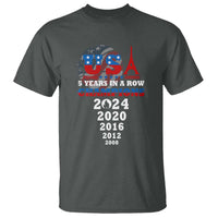 USA American Flag Basketball T Shirt 5 Years In A Row Champions 2024 - Wonder Print Shop