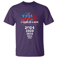 USA American Flag Basketball T Shirt 5 Years In A Row Champions 2024 - Wonder Print Shop