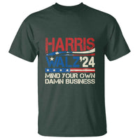 Harris Walz 2024 T Shirt Mind Your Own Damn Business Retro Vintage - Wonder Print Shop