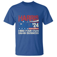Harris Walz 2024 T Shirt Mind Your Own Damn Business Retro Vintage - Wonder Print Shop