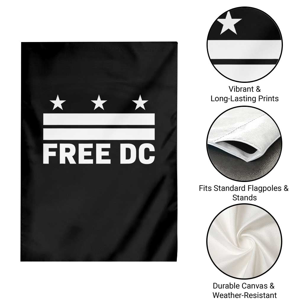 Free DC Garden Flag Defend Washington D.C. Statehood Politics - Wonder Print Shop
