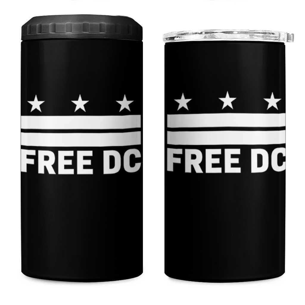 Free DC 4 in 1 Can Cooler Tumbler Defend Washington D.C. Statehood Politics - Wonder Print Shop