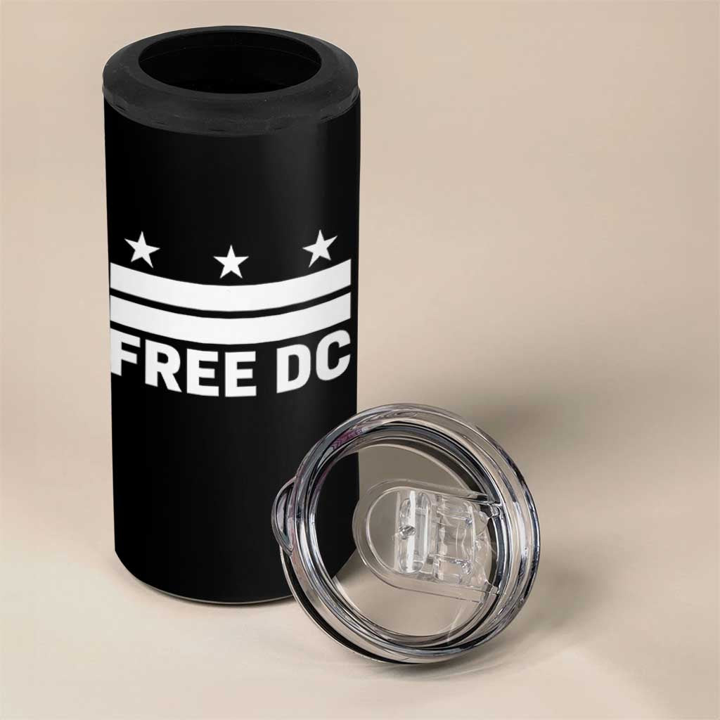 Free DC 4 in 1 Can Cooler Tumbler Defend Washington D.C. Statehood Politics - Wonder Print Shop