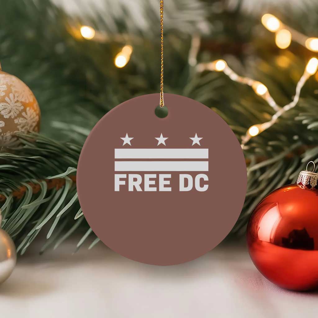 Free DC Ceramic Ornament Defend Washington D.C. Statehood Politics - Wonder Print Shop