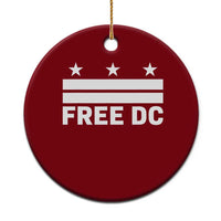 Free DC Ceramic Ornament Defend Washington D.C. Statehood Politics - Wonder Print Shop