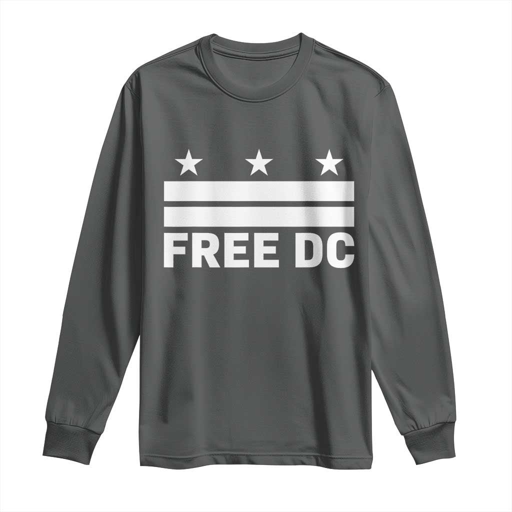 Free DC Long Sleeve Shirt Defend Washington D.C. Statehood Politics - Wonder Print Shop