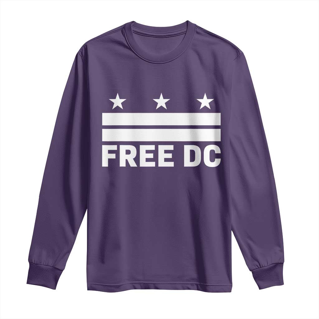 Free DC Long Sleeve Shirt Defend Washington D.C. Statehood Politics - Wonder Print Shop