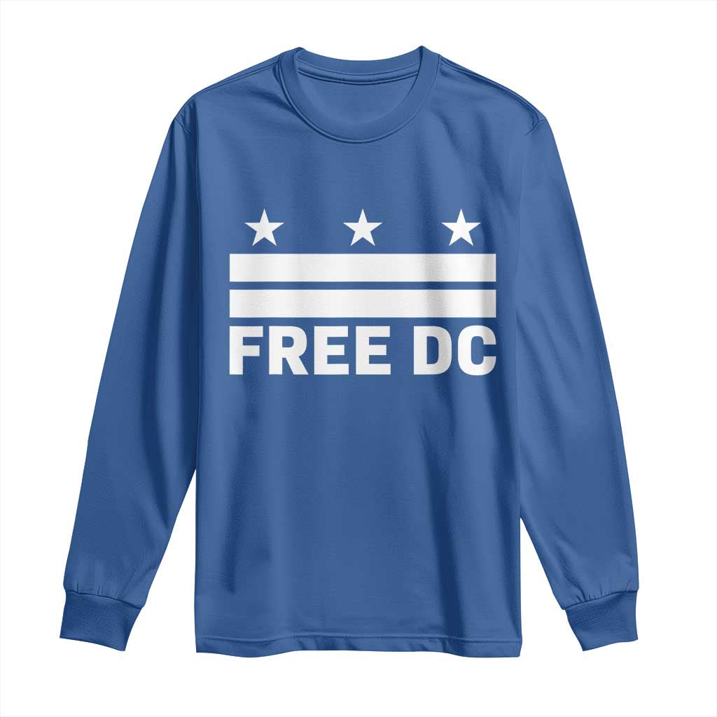 Free DC Long Sleeve Shirt Defend Washington D.C. Statehood Politics - Wonder Print Shop