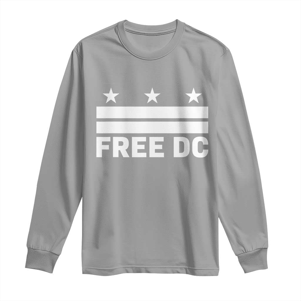 Free DC Long Sleeve Shirt Defend Washington D.C. Statehood Politics - Wonder Print Shop