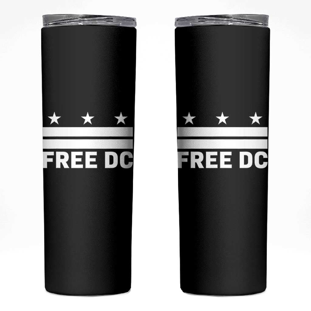 Free DC Skinny Tumbler Defend Washington D.C. Statehood Politics - Wonder Print Shop