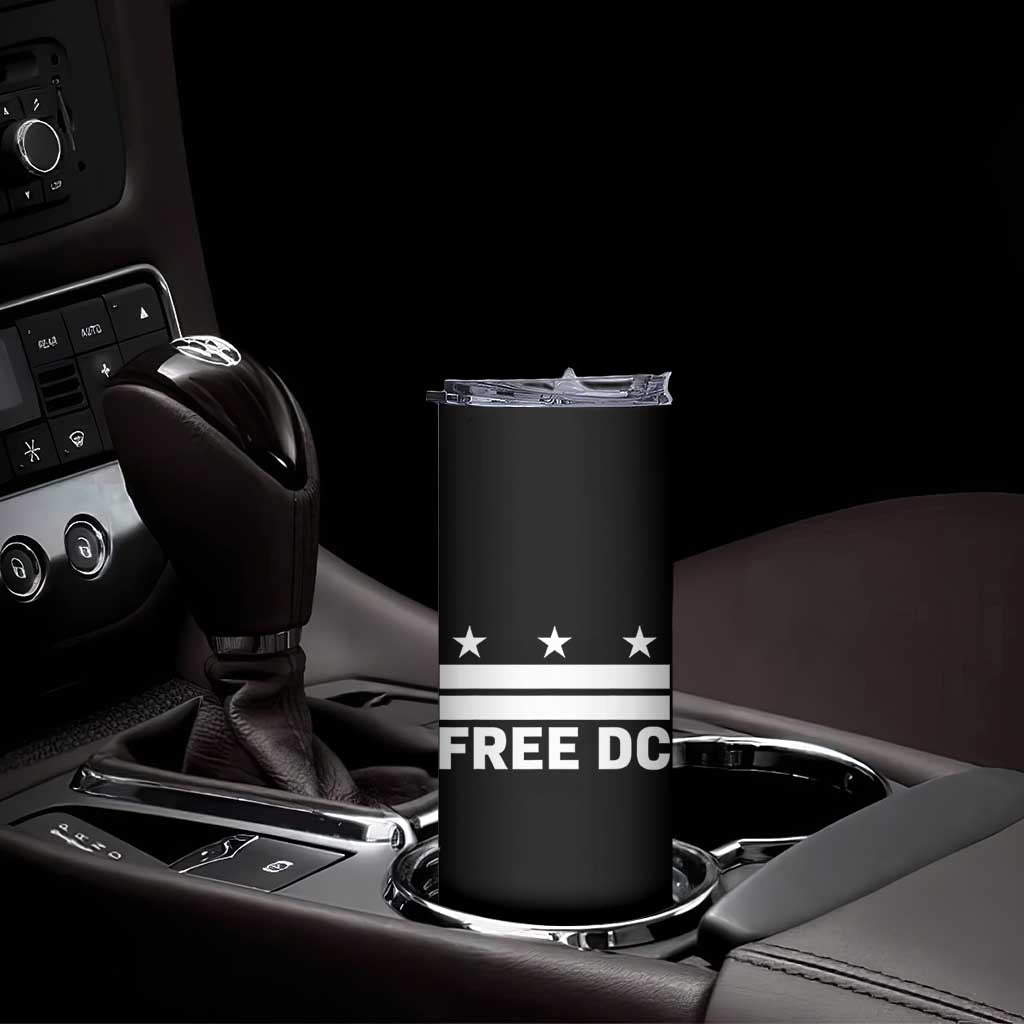 Free DC Skinny Tumbler Defend Washington D.C. Statehood Politics - Wonder Print Shop