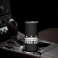 Free DC Skinny Tumbler Defend Washington D.C. Statehood Politics - Wonder Print Shop