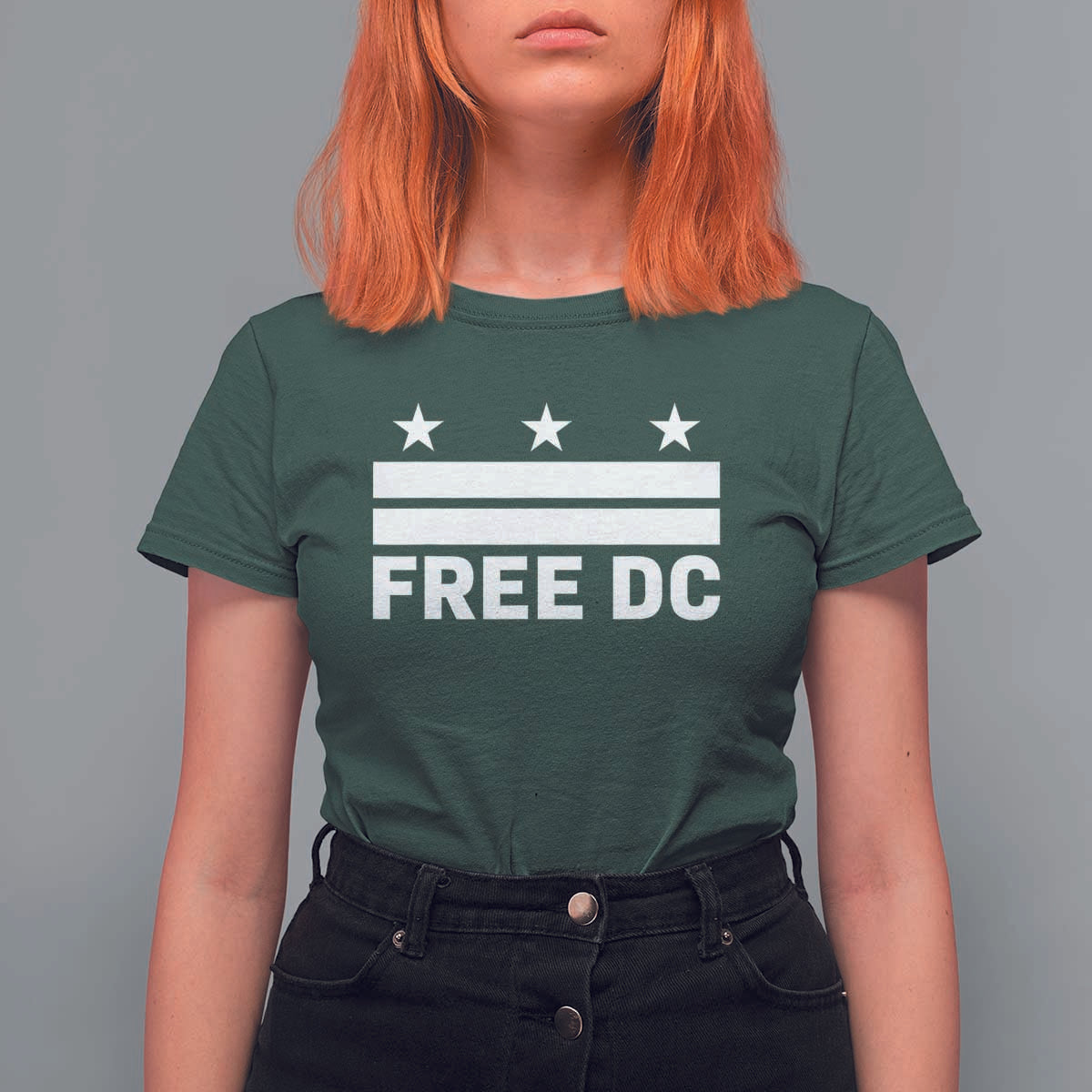 Free DC T Shirt For Women Defend Washington D.C. Statehood Politics - Wonder Print Shop