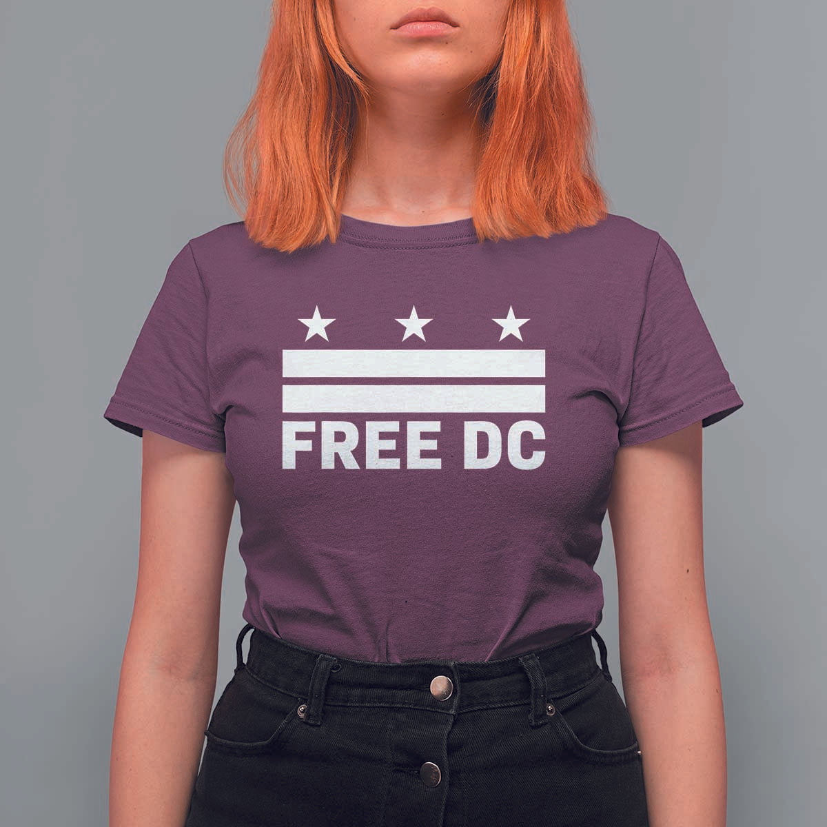 Free DC T Shirt For Women Defend Washington D.C. Statehood Politics - Wonder Print Shop