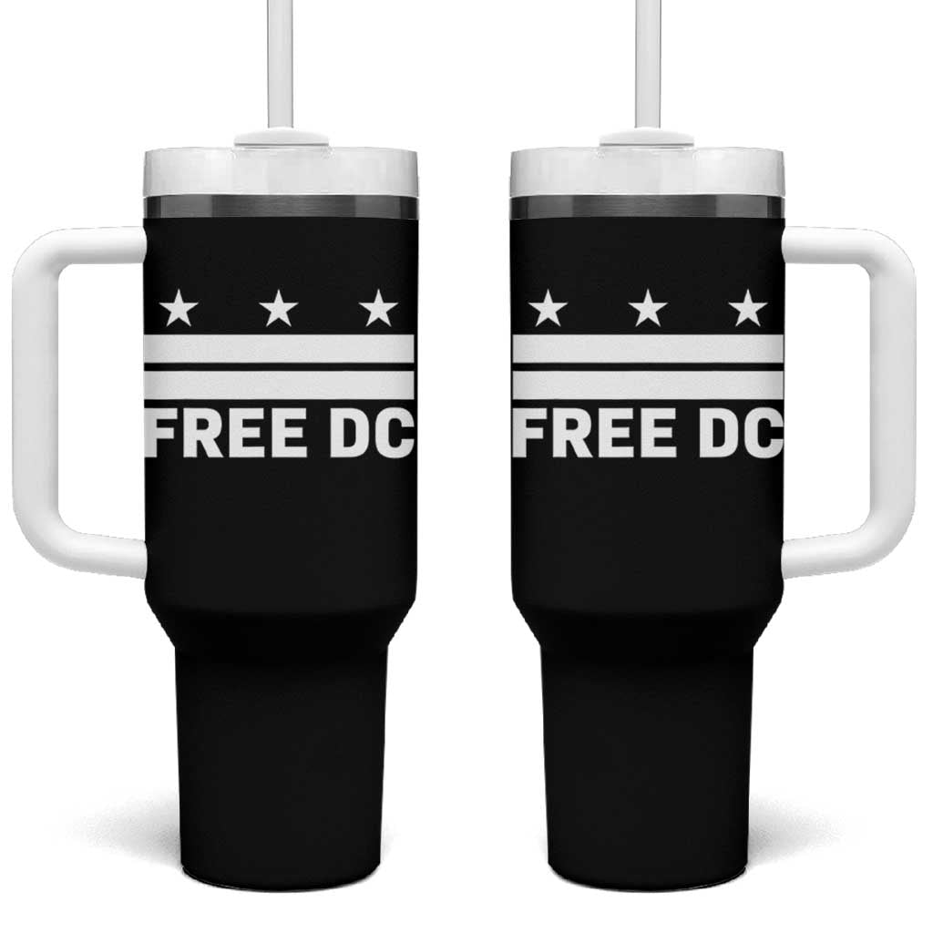 Free DC Tumbler With Handle Defend Washington D.C. Statehood Politics - Wonder Print Shop
