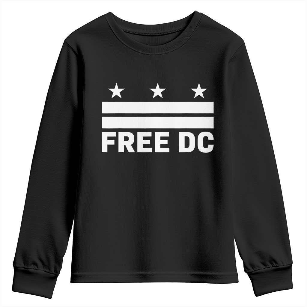 Free DC Youth Sweatshirt Defend Washington D.C. Statehood Politics - Wonder Print Shop