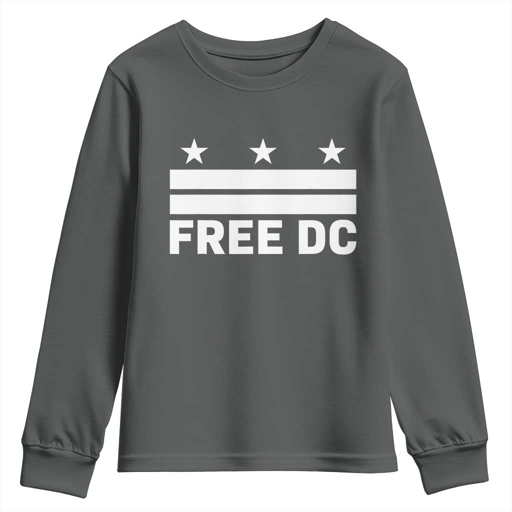 Free DC Youth Sweatshirt Defend Washington D.C. Statehood Politics - Wonder Print Shop