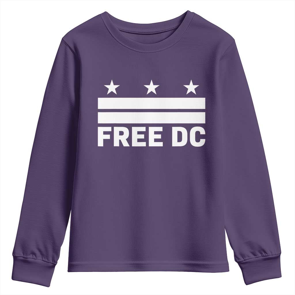 Free DC Youth Sweatshirt Defend Washington D.C. Statehood Politics - Wonder Print Shop