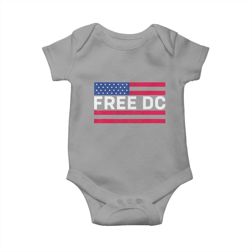 Free DC Patriotic Baby Onesie Defend Washington D.C. Statehood American Flag - Wonder Print Shop