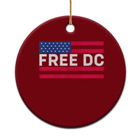 Free DC Patriotic Ceramic Ornament Defend Washington D.C. Statehood American Flag - Wonder Print Shop