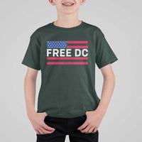 Free DC Patriotic T Shirt For Kid Defend Washington D.C. Statehood American Flag - Wonder Print Shop