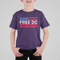 Free DC Patriotic T Shirt For Kid Defend Washington D.C. Statehood American Flag - Wonder Print Shop