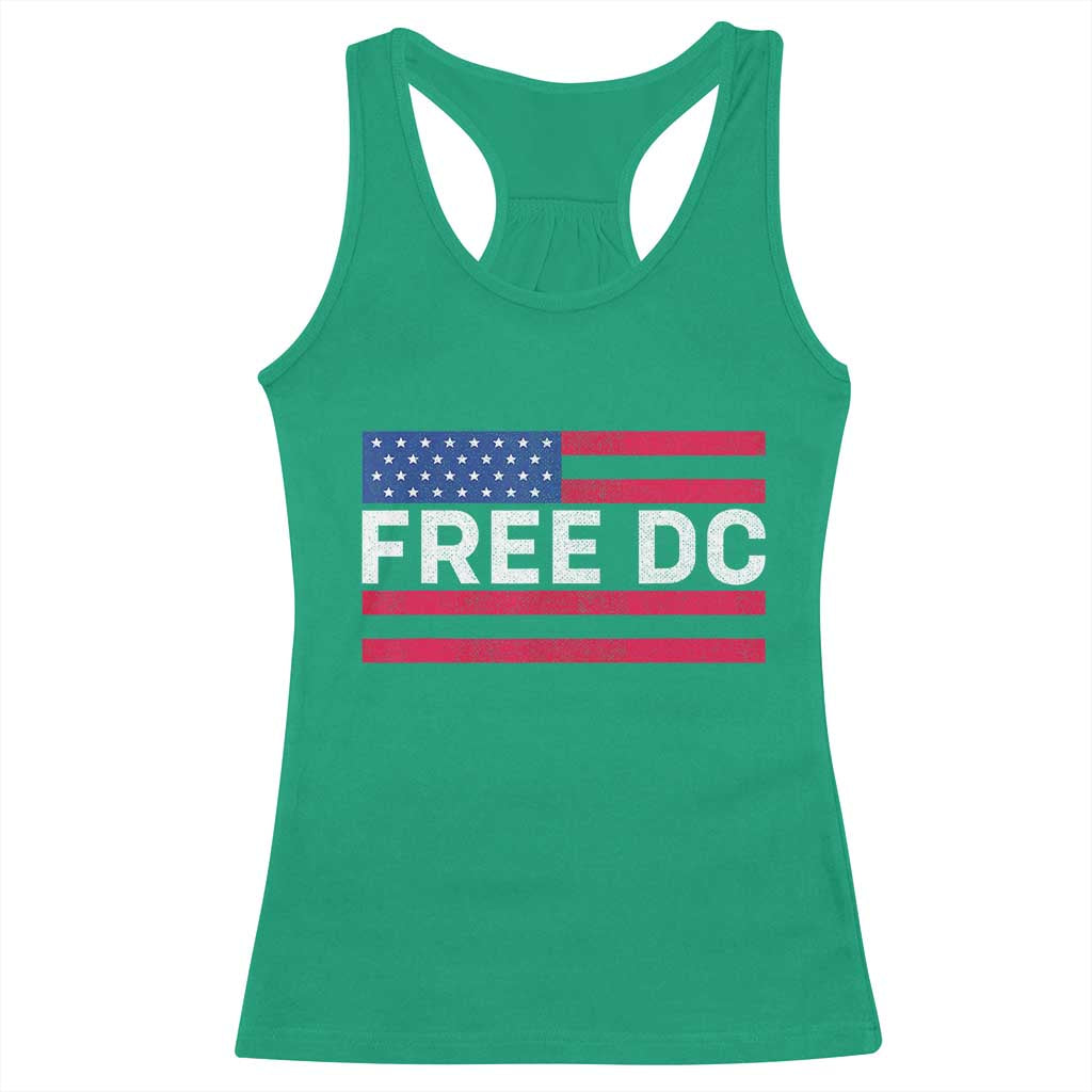 Free DC Patriotic Racerback Tank Top Defend Washington D.C. Statehood American Flag - Wonder Print Shop