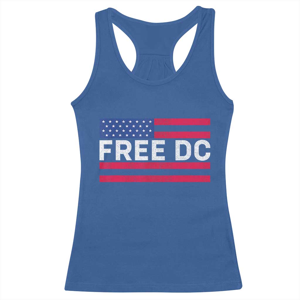 Free DC Patriotic Racerback Tank Top Defend Washington D.C. Statehood American Flag - Wonder Print Shop