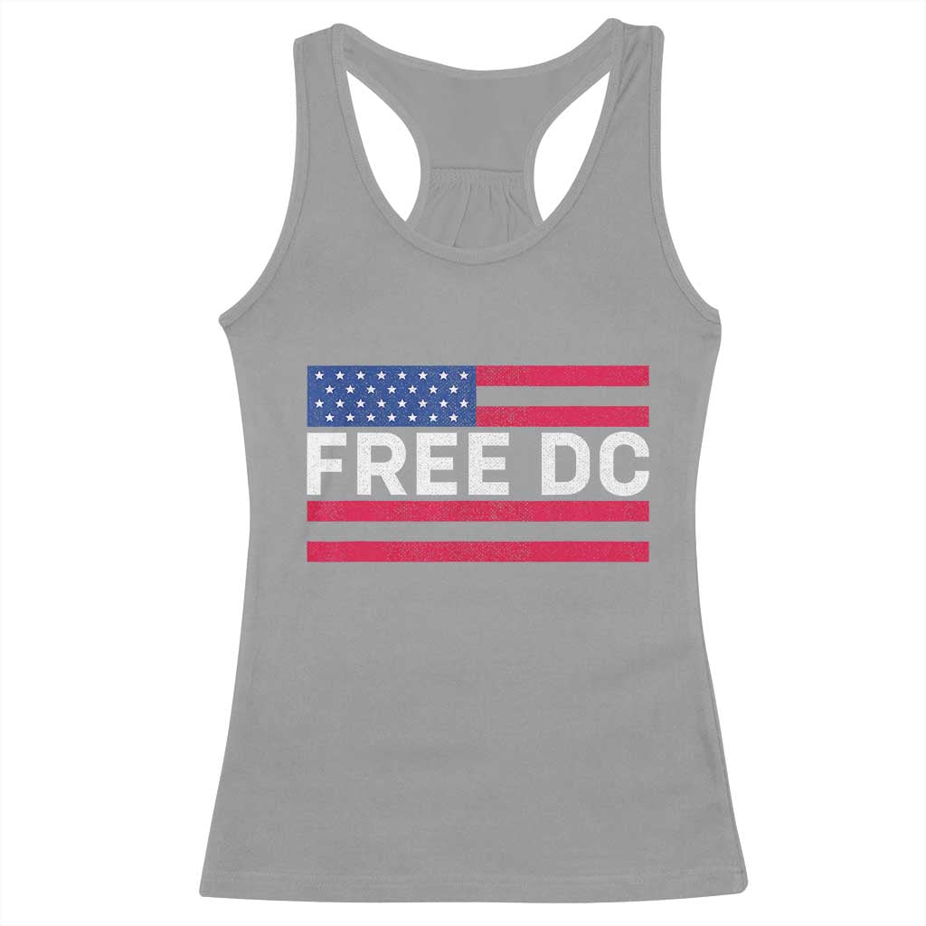 Free DC Patriotic Racerback Tank Top Defend Washington D.C. Statehood American Flag - Wonder Print Shop