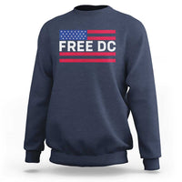 Free DC Patriotic Sweatshirt Defend Washington D.C. Statehood American Flag - Wonder Print Shop
