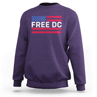 Free DC Patriotic Sweatshirt Defend Washington D.C. Statehood American Flag - Wonder Print Shop