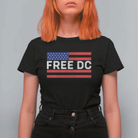 Free DC Patriotic T Shirt For Women Defend Washington D.C. Statehood American Flag - Wonder Print Shop
