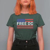 Free DC Patriotic T Shirt For Women Defend Washington D.C. Statehood American Flag - Wonder Print Shop