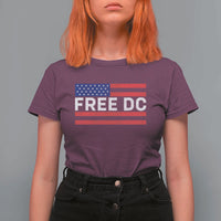 Free DC Patriotic T Shirt For Women Defend Washington D.C. Statehood American Flag - Wonder Print Shop