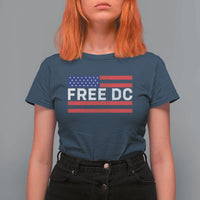 Free DC Patriotic T Shirt For Women Defend Washington D.C. Statehood American Flag - Wonder Print Shop