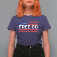 Free DC Patriotic T Shirt For Women Defend Washington D.C. Statehood American Flag - Wonder Print Shop