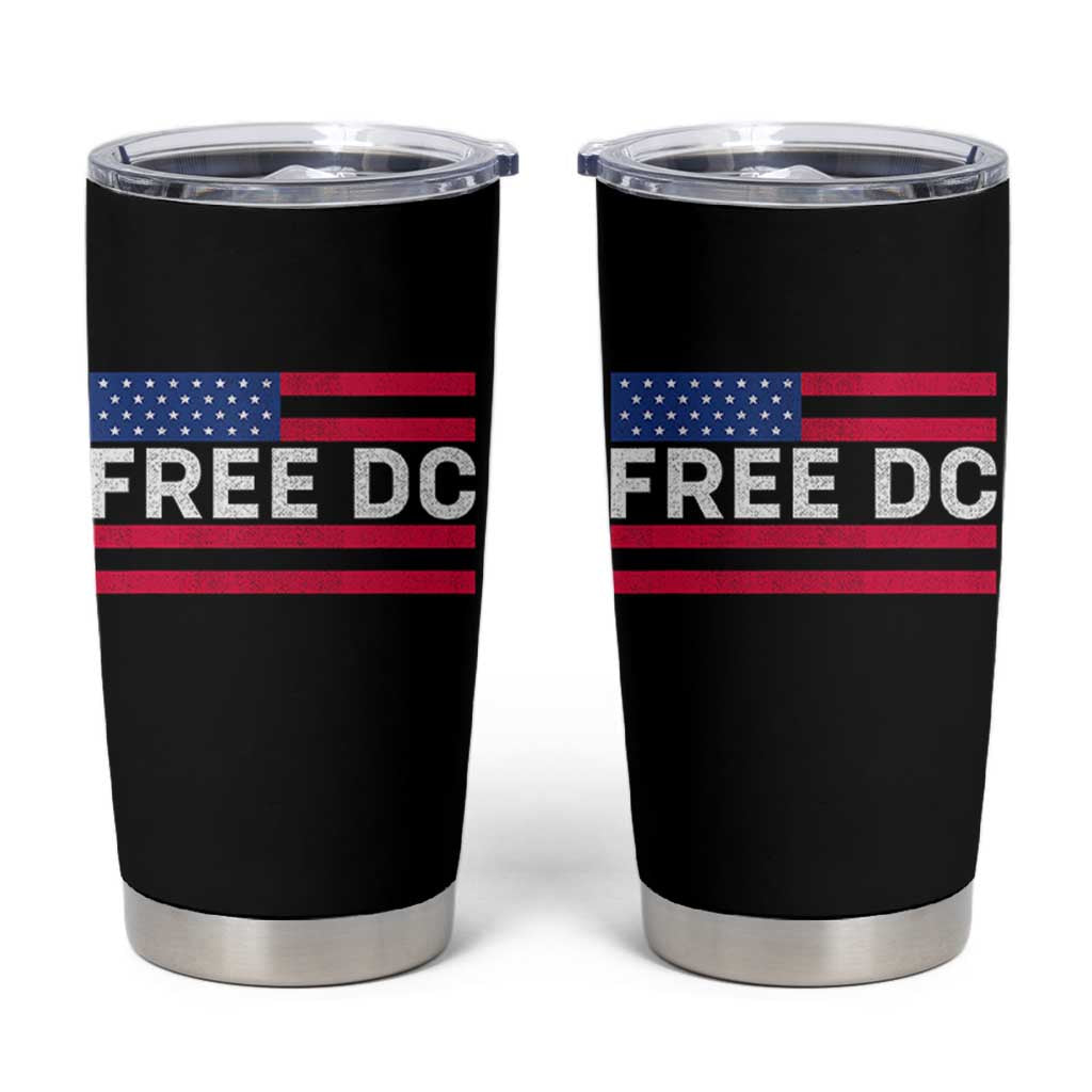 Free DC Patriotic Tumbler Cup Defend Washington D.C. Statehood American Flag - Wonder Print Shop
