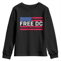 Free DC Patriotic Youth Sweatshirt Defend Washington D.C. Statehood American Flag - Wonder Print Shop