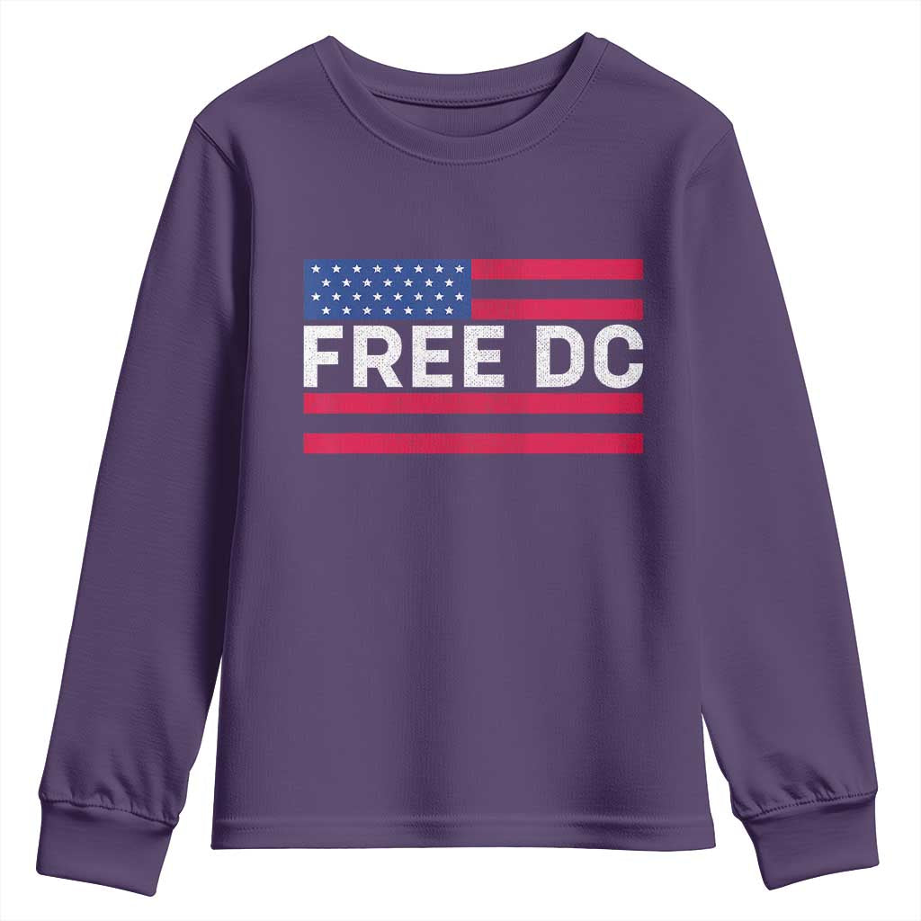 Free DC Patriotic Youth Sweatshirt Defend Washington D.C. Statehood American Flag - Wonder Print Shop