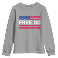Free DC Patriotic Youth Sweatshirt Defend Washington D.C. Statehood American Flag - Wonder Print Shop
