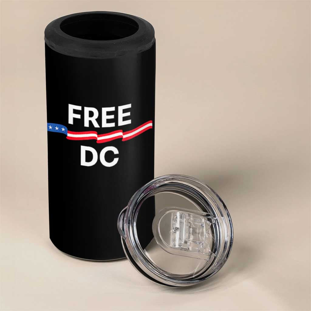Free DC 4 in 1 Can Cooler Tumbler Defend Washington D.C. Statehood Rights - Wonder Print Shop
