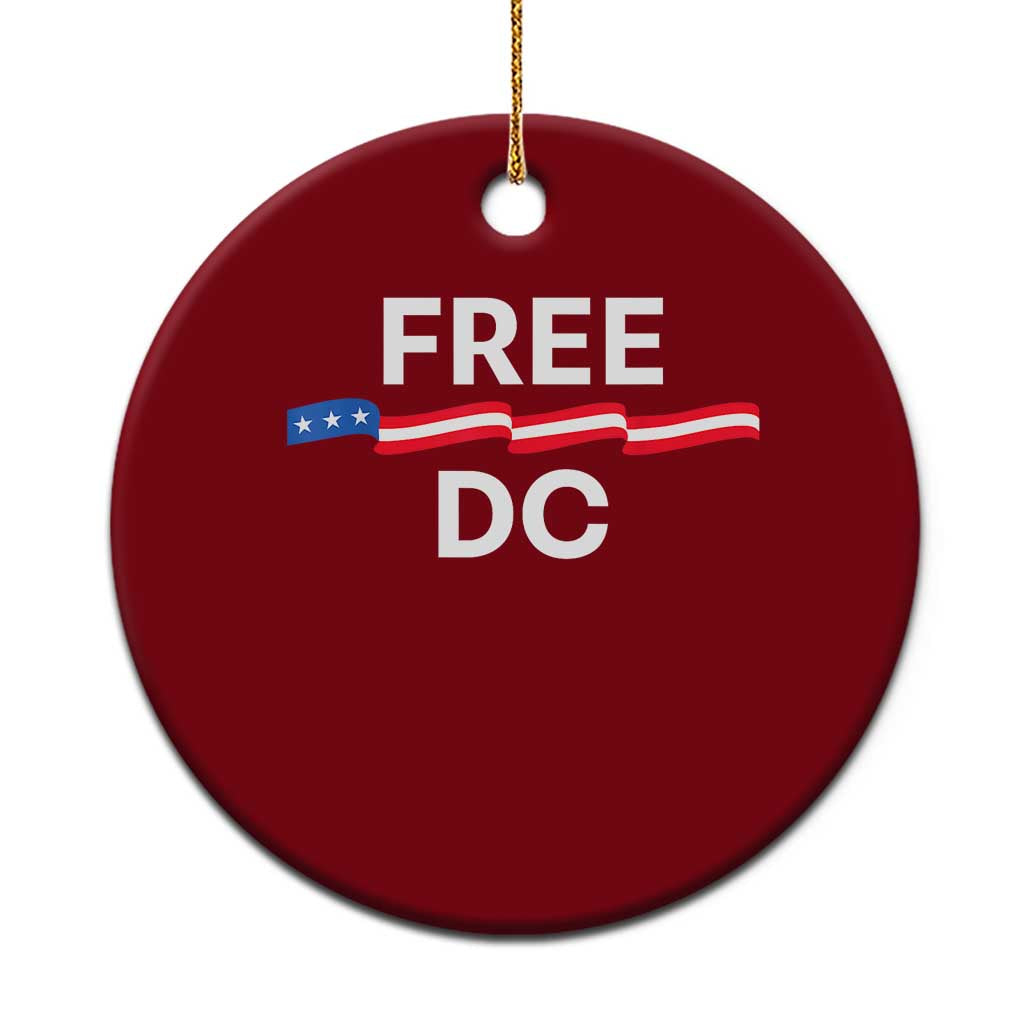 Free DC Ceramic Ornament Defend Washington D.C. Statehood Rights - Wonder Print Shop