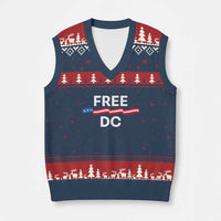 Free DC V-Neck Knit Sweater Vest Defend Washington D.C. Statehood Rights - Wonder Print Shop