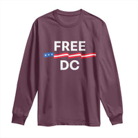 Free DC Long Sleeve Shirt Defend Washington D.C. Statehood Rights - Wonder Print Shop