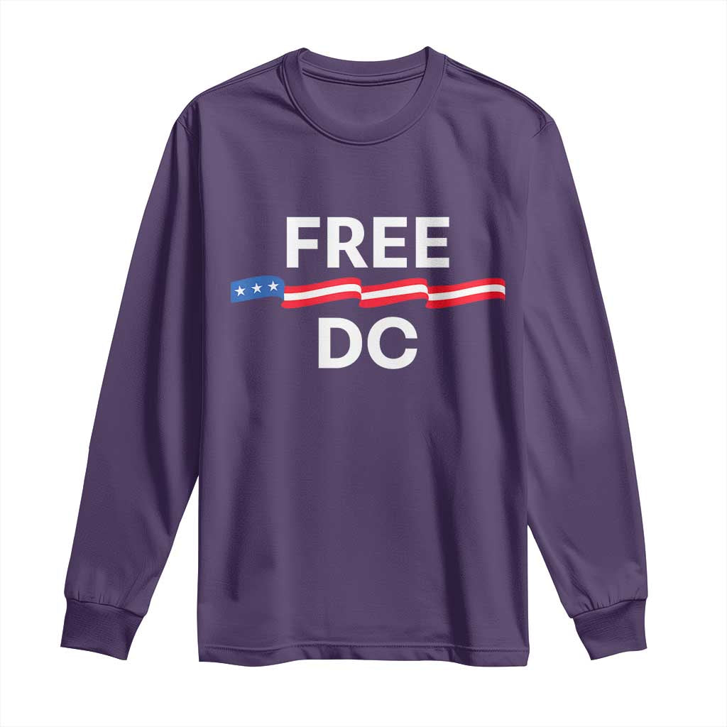 Free DC Long Sleeve Shirt Defend Washington D.C. Statehood Rights - Wonder Print Shop
