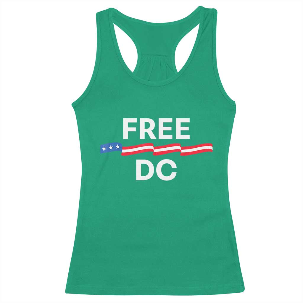 Free DC Racerback Tank Top Defend Washington D.C. Statehood Rights - Wonder Print Shop